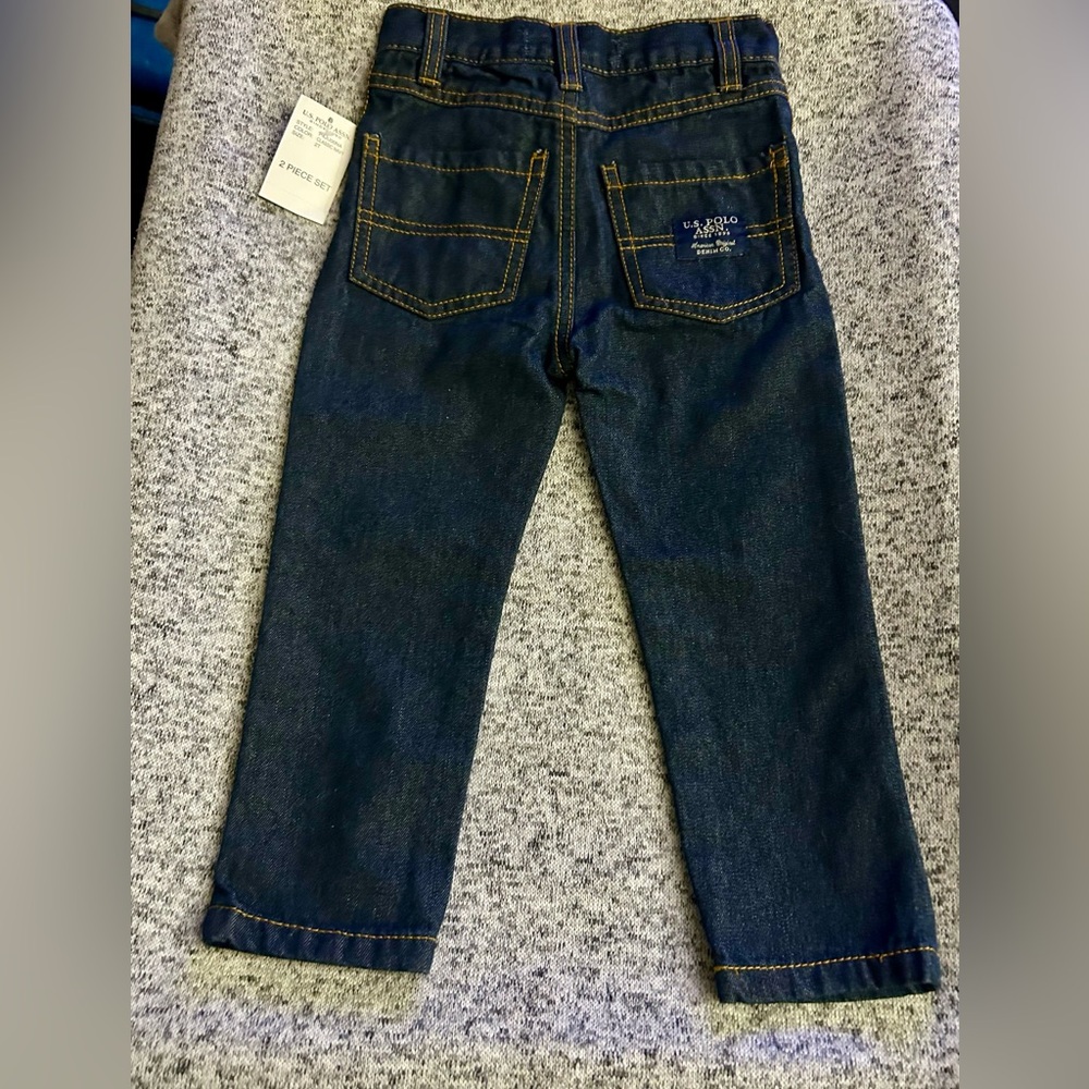 NWT U.S. Polo Assn. Toddler Boys Straight Classic Fit Pull-On Pant Jeans 2T